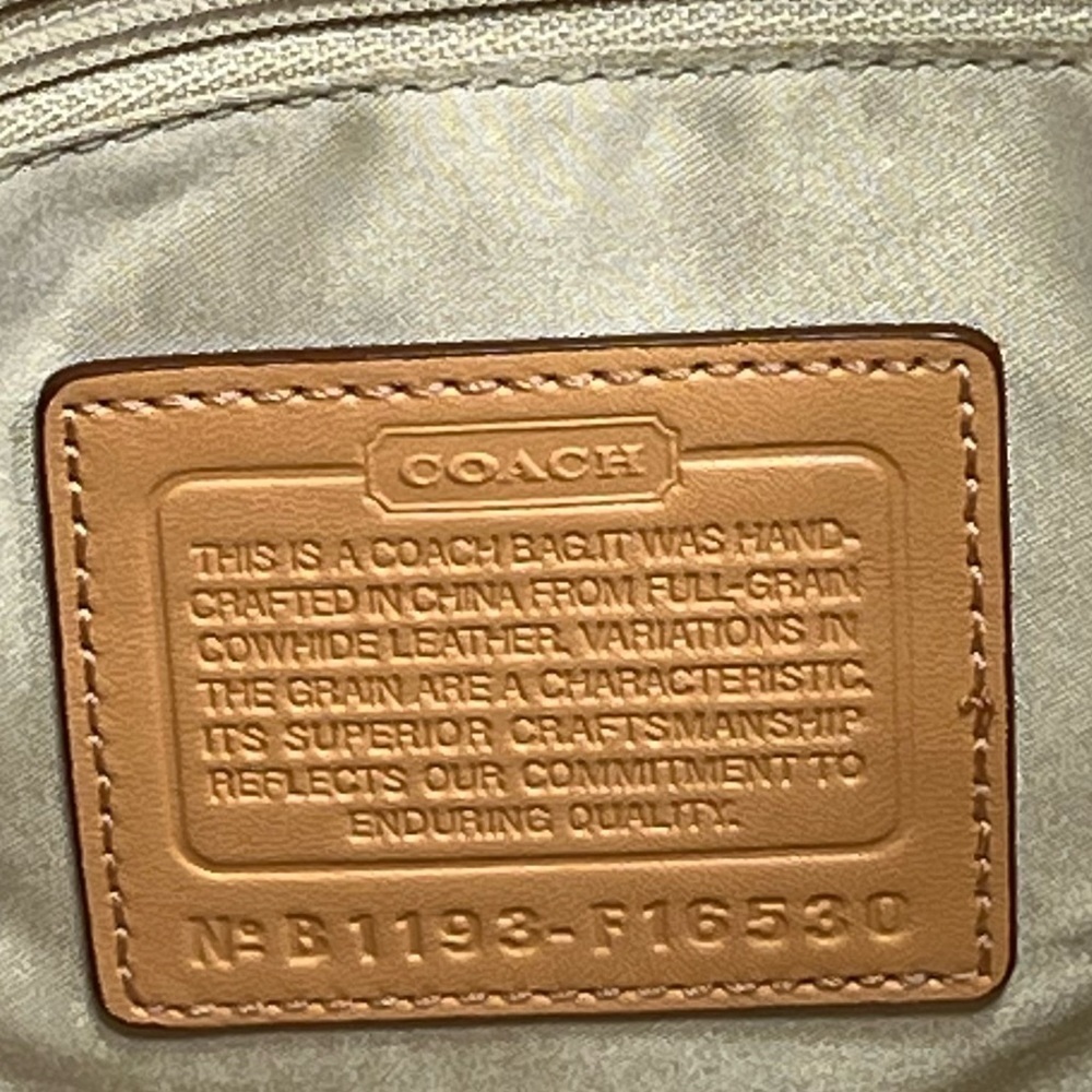 Coach Penelope Carryall Tote Purse Butterscotch F16530 - Picture 9 of 15